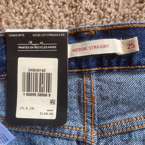 Wedgie Straight Distressed High Rise Jeans - Picture 5 of 8